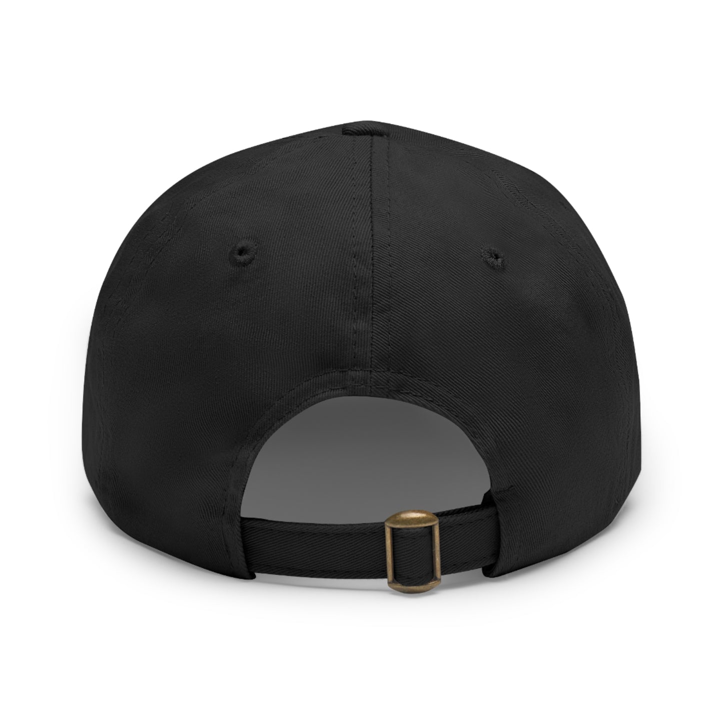 Dad Hat with Leather Patch (Round)