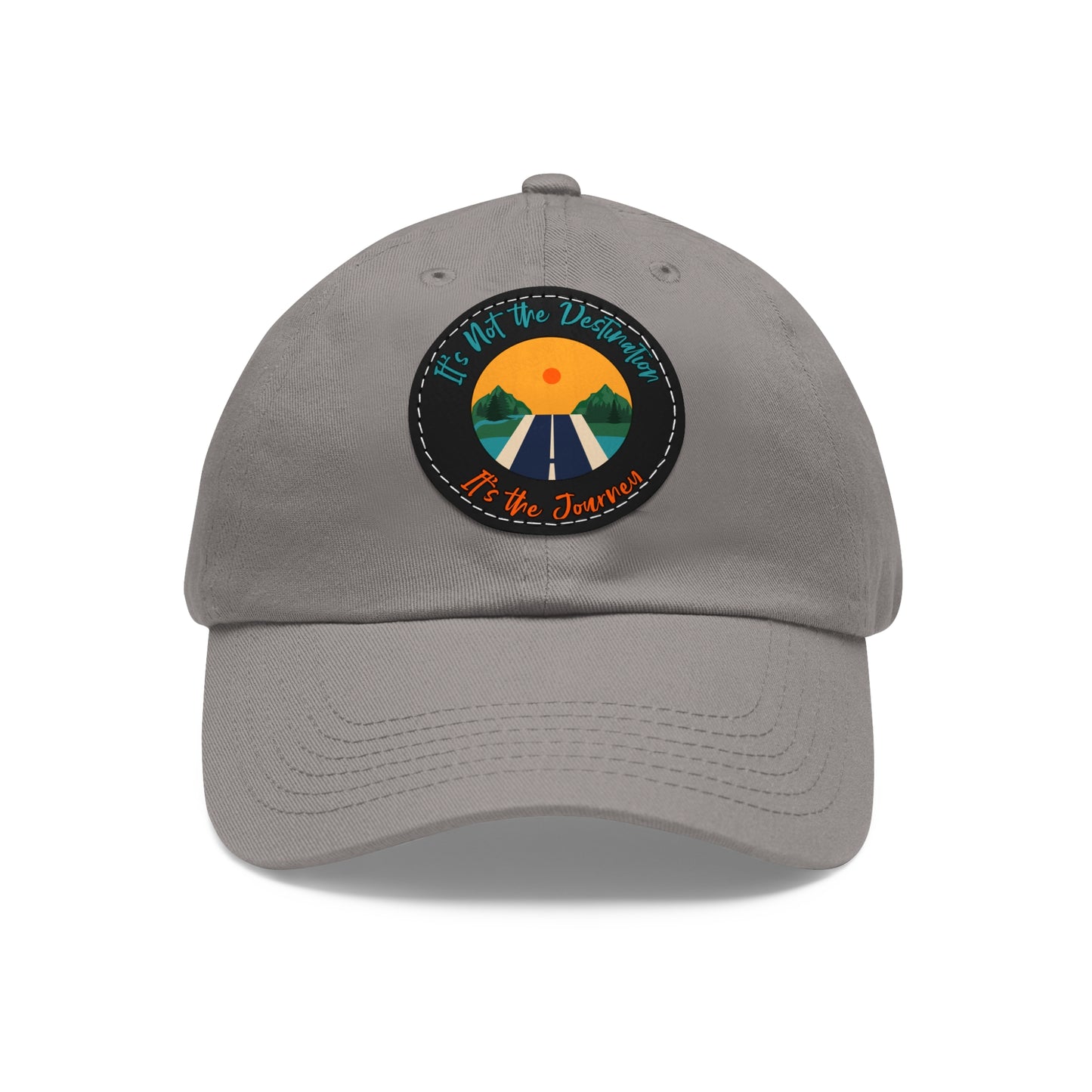 Dad Hat with Leather Patch (Round)