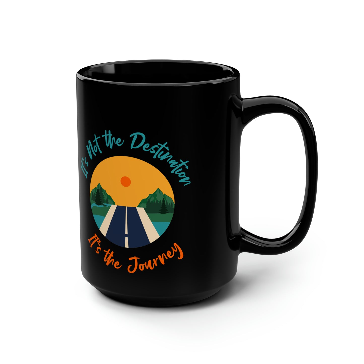 Stay Down Black Mug, 15oz