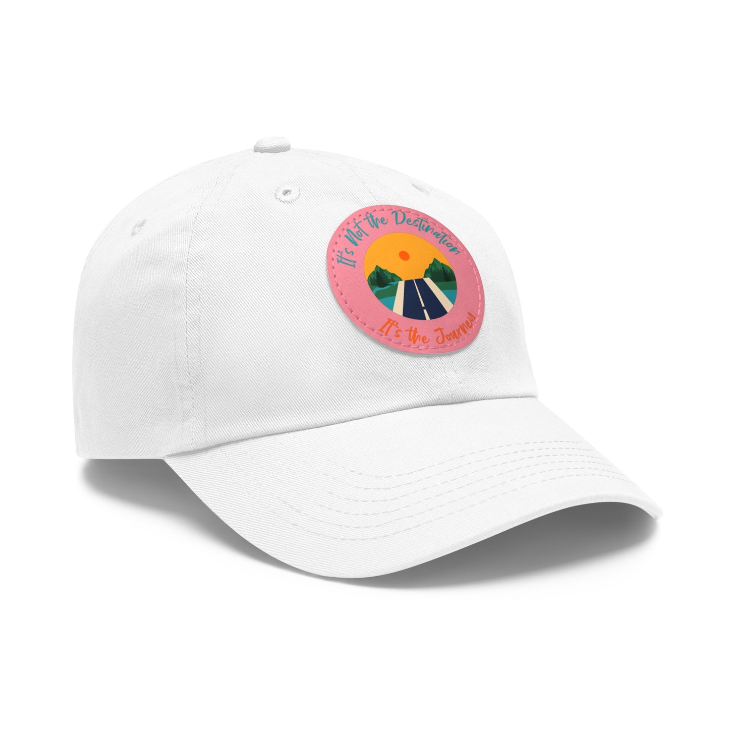 Dad Hat with Leather Patch (Round)