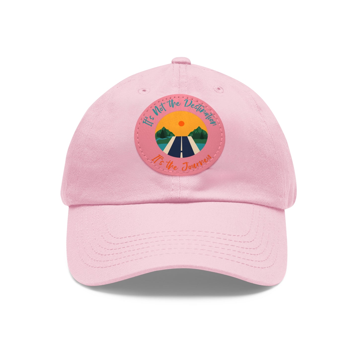 Dad Hat with Leather Patch (Round)