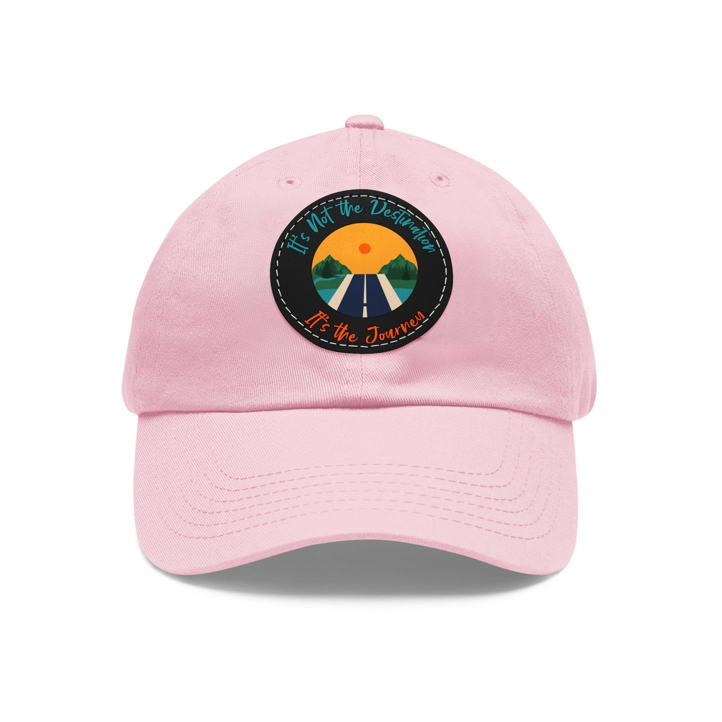 Dad Hat with Leather Patch (Round)