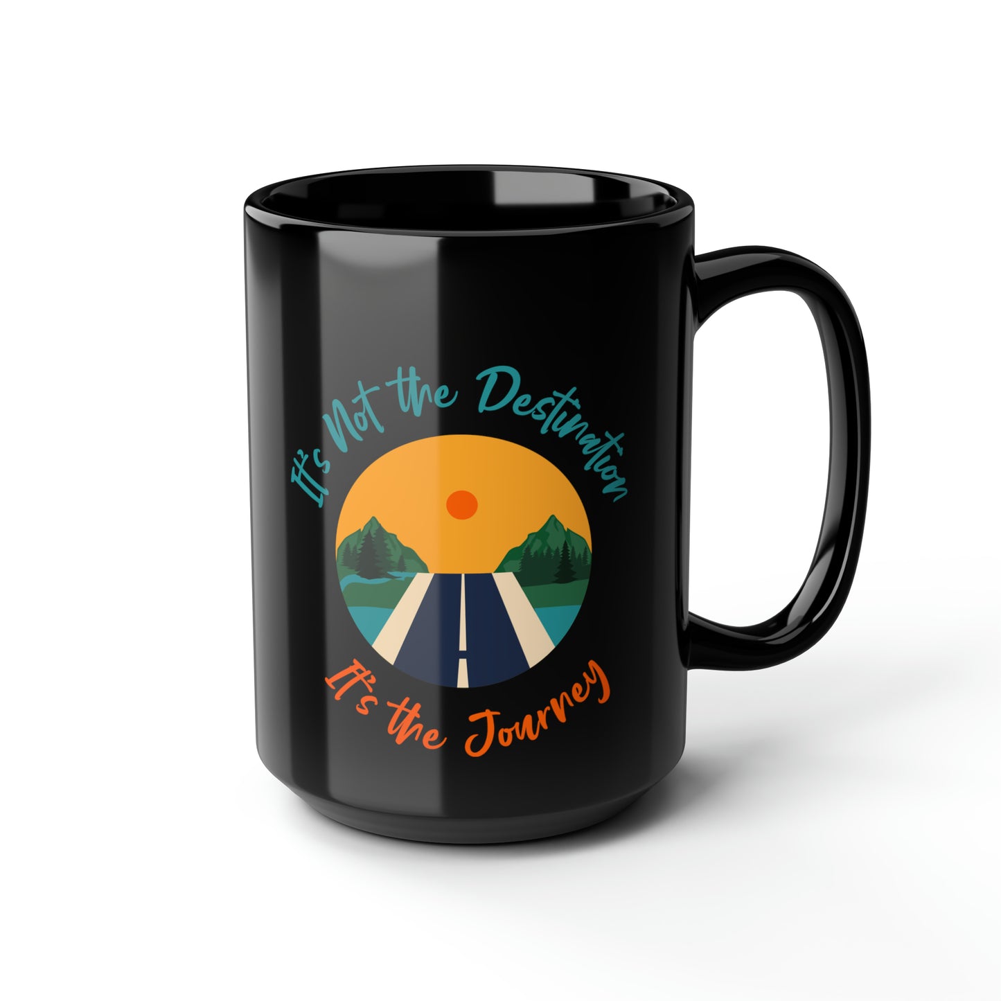 Stay Down Black Mug, 15oz