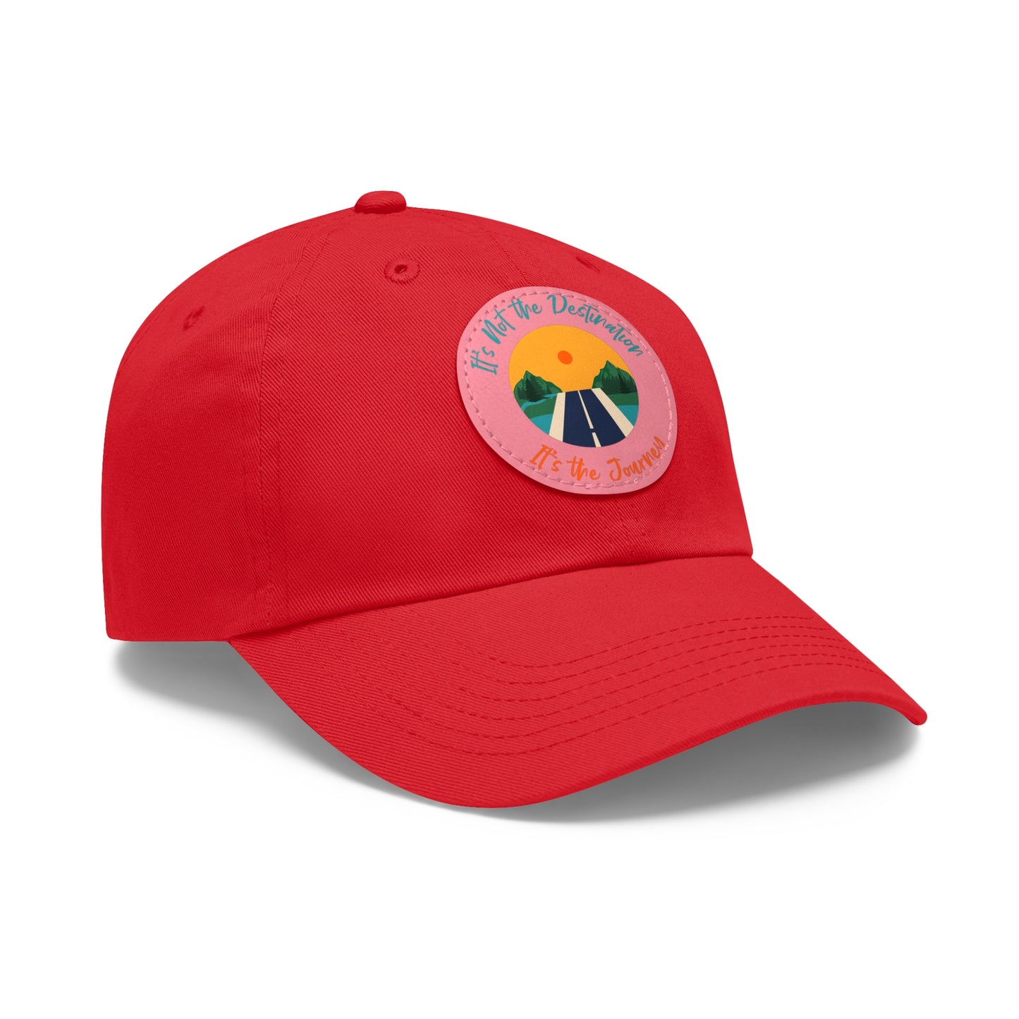 Dad Hat with Leather Patch (Round)