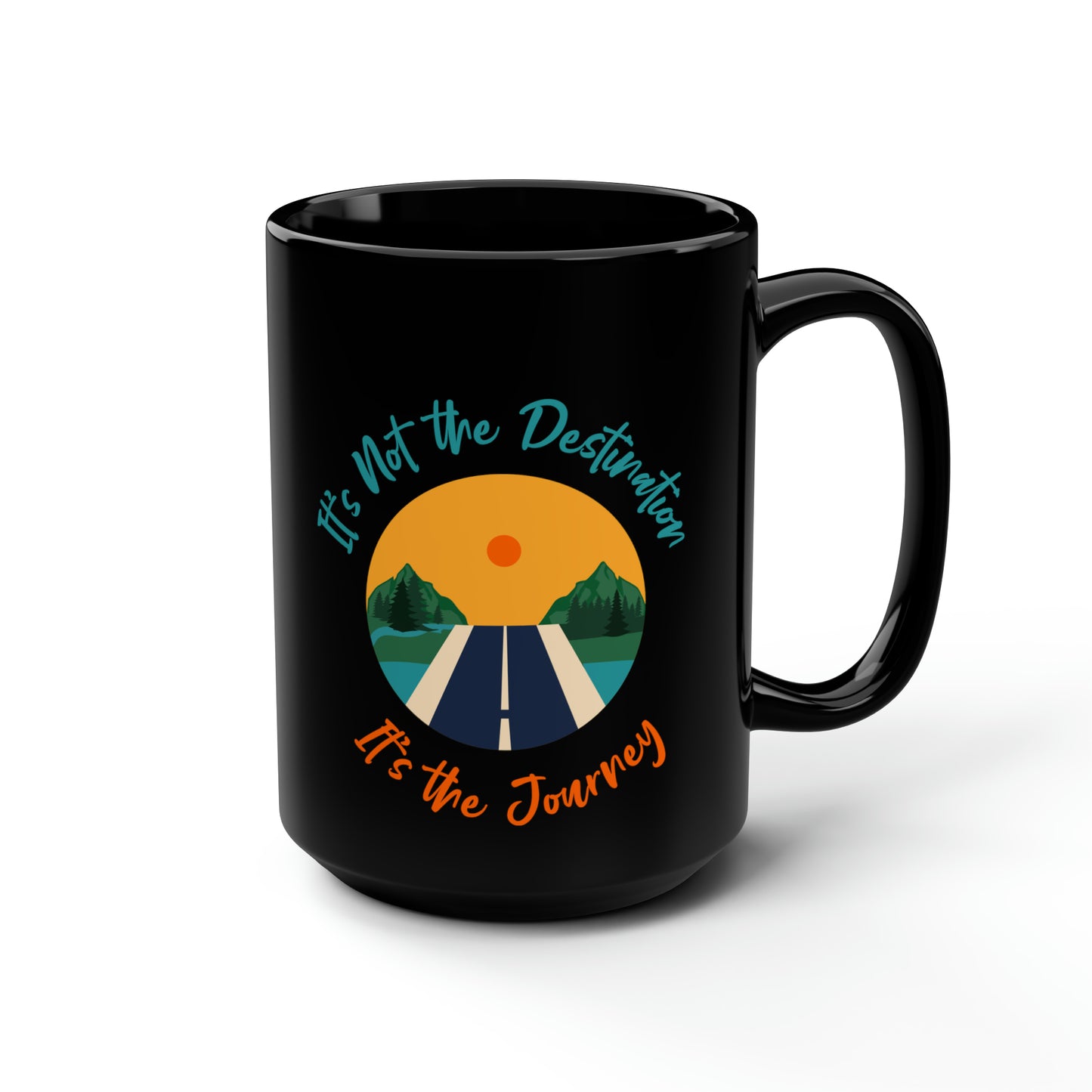 Stay Down Black Mug, 15oz